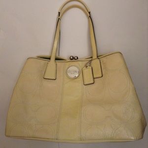 COACH Logo Signature C  Shoulder Tote Handbag